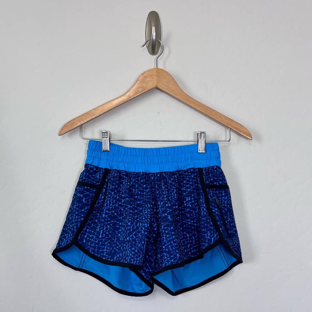 Lululemon Blue Tracker Running Shorts